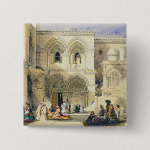 Holy Sepulchre, in Jerusalem (colour litho) 15 Cm Square Badge