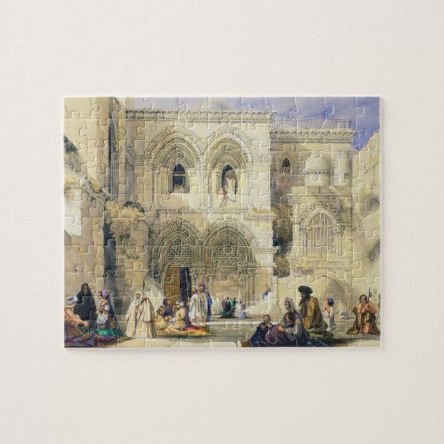 Holy Sepulchre, in Jerusalem (colour litho) Jigsaw Puzzle (Horizontal)