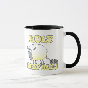 holy sheep balls funny unraveling yarn sheep mug