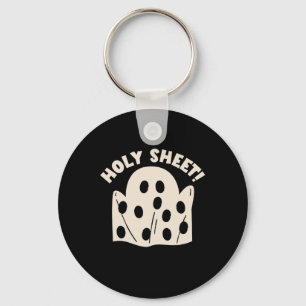 Holy Sheet Funny Halloween Ghost Holy Sheet Key Ring
