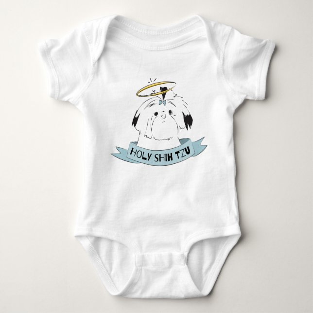 Holy Shih Tzu Baby Bodysuit (Front)