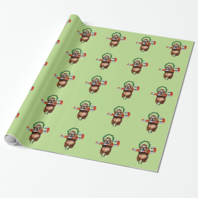 holy sloth wrapping paper (Unrolled)