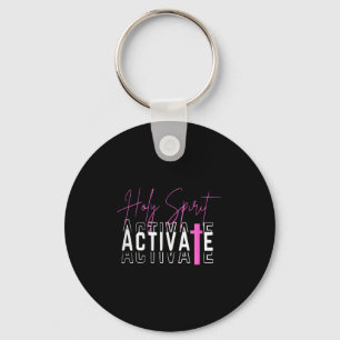 Holy Spirit Activate Pink Key Ring