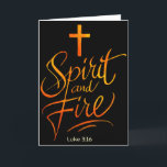 Holy Spirit &amp; Fire Christian Cross Of Jesus, L Card<br><div class="desc">Holy Spirit & Fire Christian Cross Of Jesus,  Luke 3_16 Bible</div>