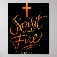 Holy Spirit & Fire Christian Cross Of Jesus, L