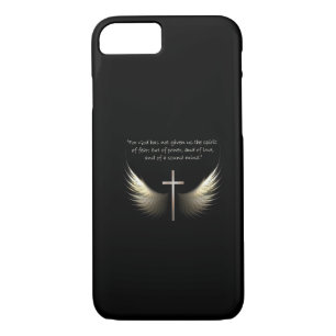 Holy Spirit and Christian Cross with Bible Verse iPhone 8/7 Case