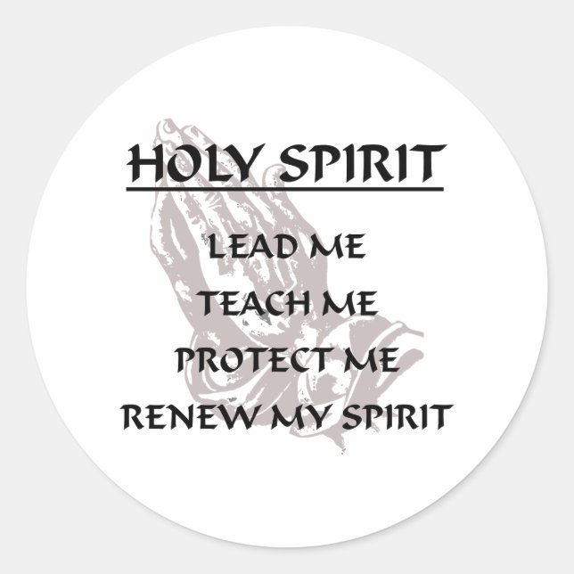 HOLY SPIRIT CLASSIC ROUND STICKER (Front)