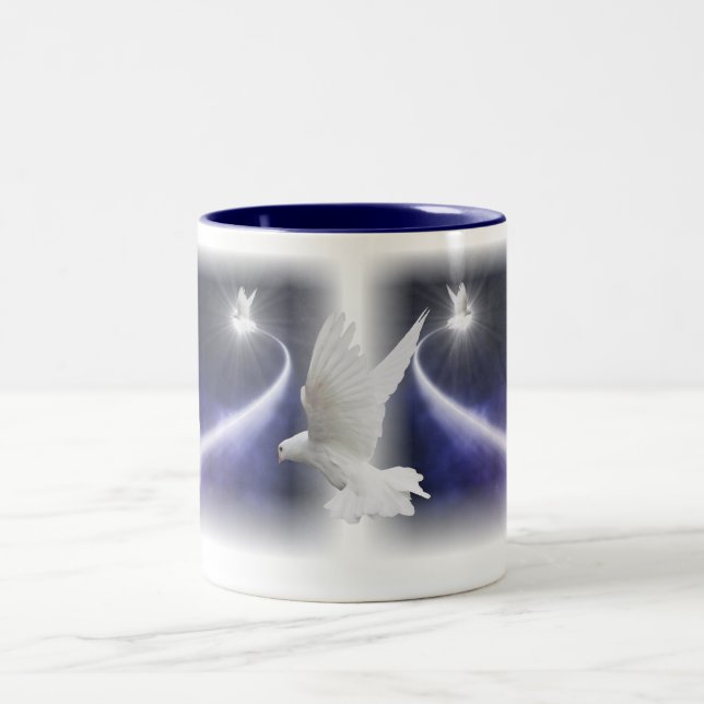 Holy Spirit Dove Art Coffee Mug (Center)