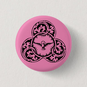 Holy Spirit Dove Christian symbol 3 Cm Round Badge