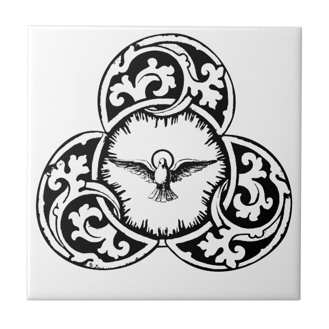 Holy Spirit Dove Christian symbol Ceramic Tile (Front)