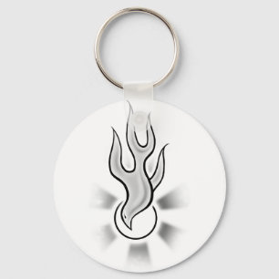 Holy Spirit Dove Flame Design Key Ring