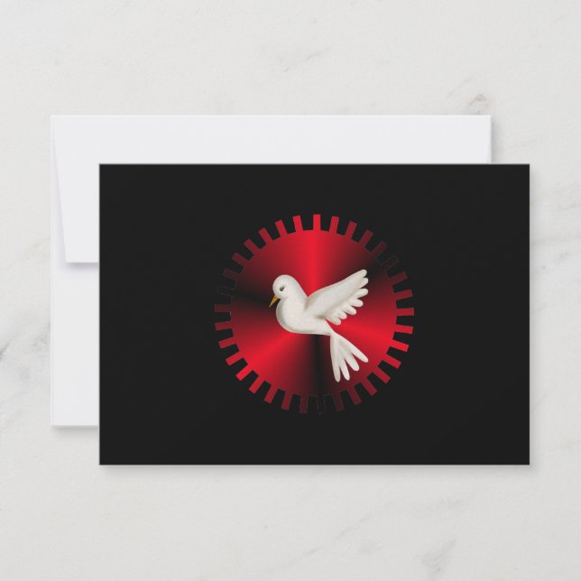 Holy Spirit Dove RSVP Card (Front)