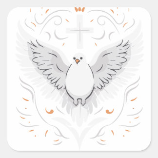 Holy Spirit Dove Square Sticker