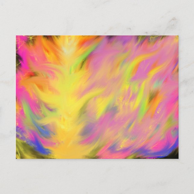 Holy Spirit Fire Christian Prophetic Abstract Art Postcard (Front)