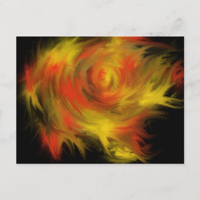 Holy Spirit Fire Christian Worship Art Painting Postcard (Front)