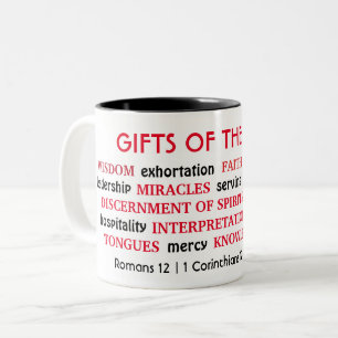 HOLY SPIRIT GIFTS   Inspirational   Christian Two-Tone Coffee Mug
