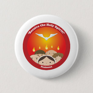 Holy Spirit Pentecost 6 Cm Round Badge