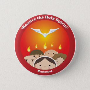 Holy Spirit Pentecost 6 Cm Round Badge