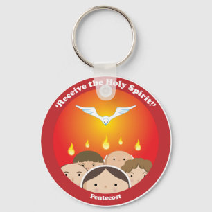 Holy Spirit Pentecost Key Ring