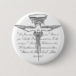 Holy Spirit Round Button