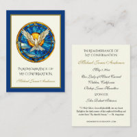 Holy Spirit Sacrament Confirmation Holy Card --