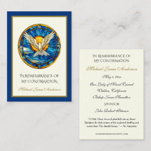 Holy Spirit Sacrament Confirmation Holy Card --