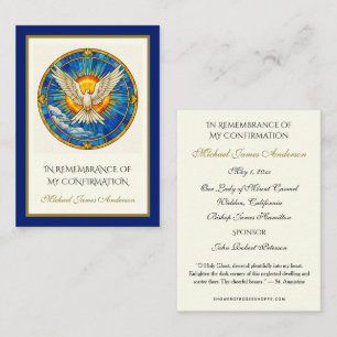 Holy Spirit Sacrament Confirmation Holy Card --