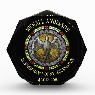 Holy Spirit Stained Glass Confirmation RCIA Photo Block