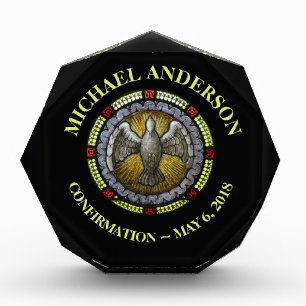 Holy Spirit Stained Glass Confirmation RCIA Photo Block