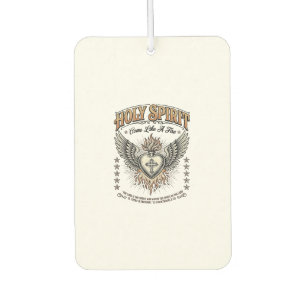 Holy Spirit Vintage Engraving Winged Heart Shirt_1 Car Air Freshener