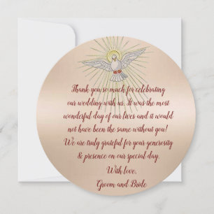 Holy Spirit Wedding Thank You Card