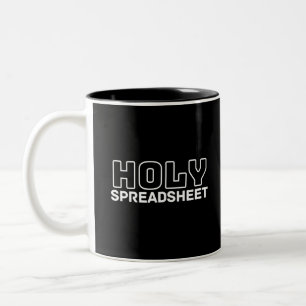 Holy Spreadsheet Two-Tone Coffee Mug