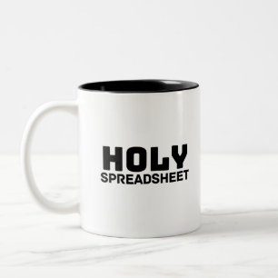 Holy Spreadsheet Two-Tone Coffee Mug