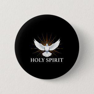 Holy Srit Dove Sritual Symbol Christian Bible Fait 6 Cm Round Badge