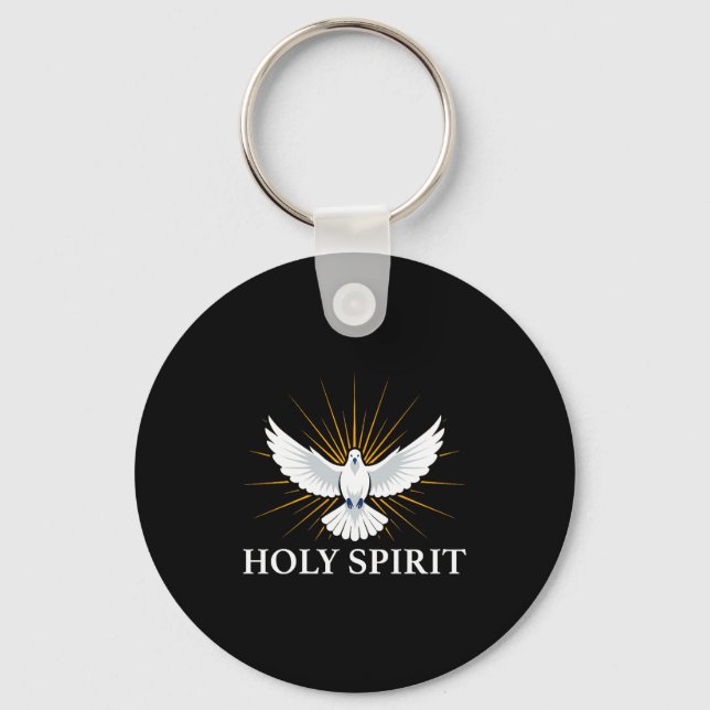 Holy Srit Dove Sritual Symbol Christian Bible Fait Key Ring (Front)