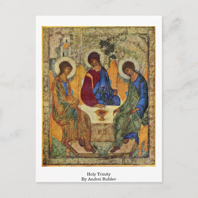 Holy Trinity By Andrei Rublev Postcard (Front)