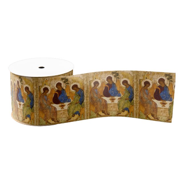 Holy Trinity by Andrey Rublev Grosgrain Ribbon (Spool)