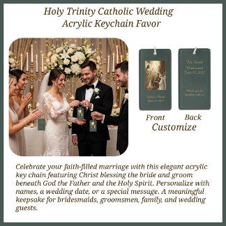 Holy Trinity Catholic Wedding Bridesmaid Gifts Key Ring