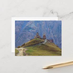 Holy Trinity church Stepantsminda Kazbegi Georgia Postcard