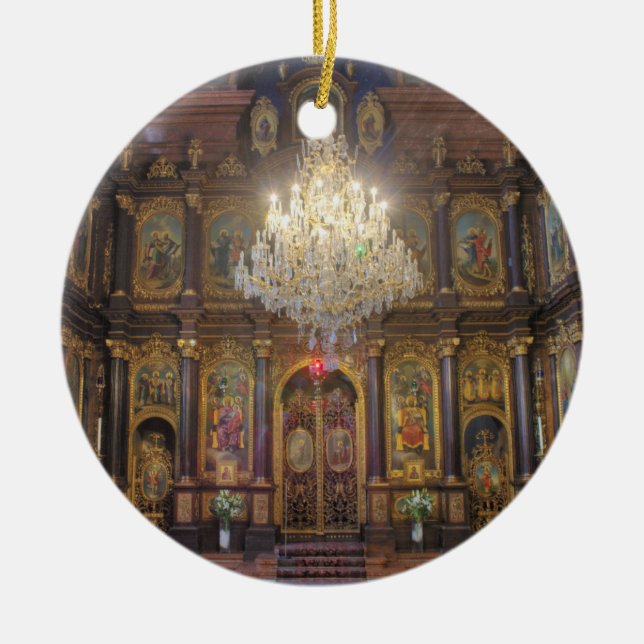 Holy Trinity Greek Orthodox Church Vienna Austria Ceramic Tree Decoration (Front)