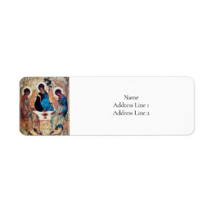 Holy Trinity Icon by Andrei Rublev Return Address Label