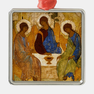 Holy Trinity Icon Rublev christmas  Metal Tree Decoration