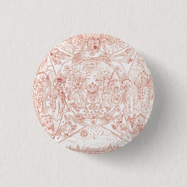 Holy Trinity in Glory 3 Cm Round Badge (Front)