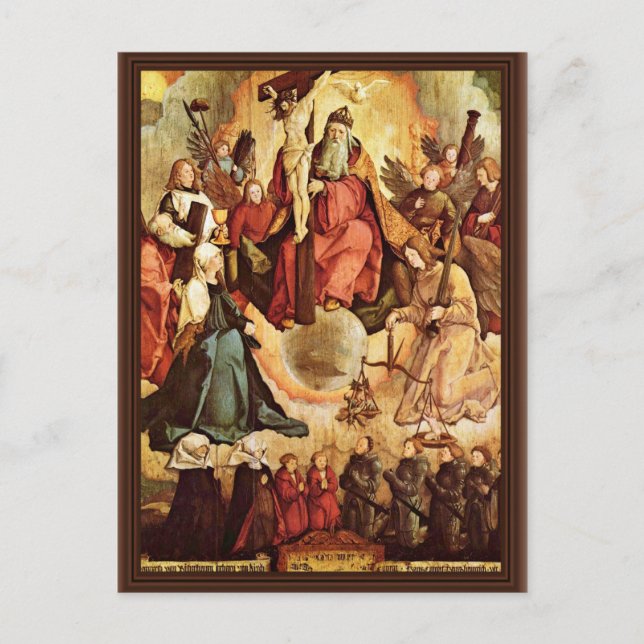 Holy Trinity With Angels, Saints, And Its Founding Postcard (Front)