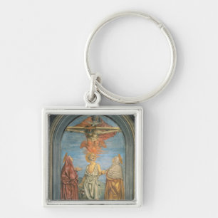 Holy Trinity with St. Jerome (fresco) Key Ring