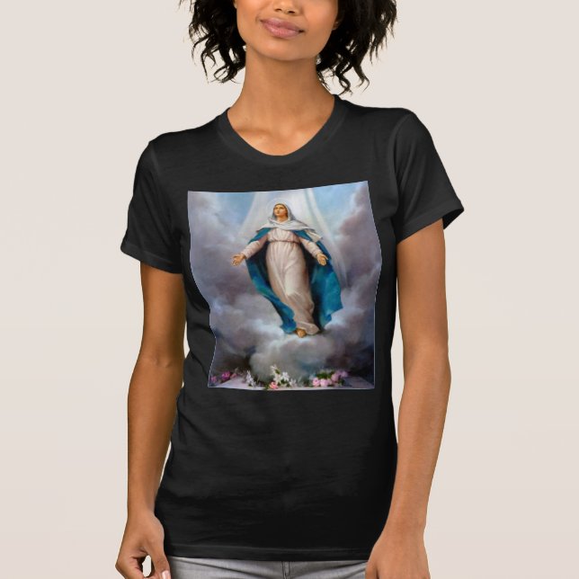 Holy virgin Mary, Jesus &  Gods Mother, saint Mary T-Shirt (Front)