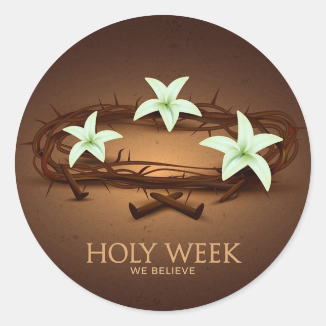 Holy Week Classic Round Sticker (Front)