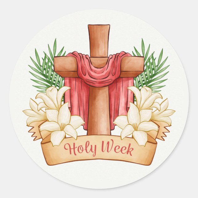 Holy Week Classic Round Sticker (Front)