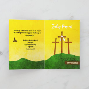 Holy Week Easter Wishes in Dutch and English Card