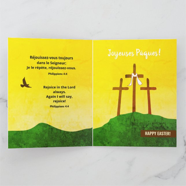 Holy Week & Easter Wishes in French Card (Inside)